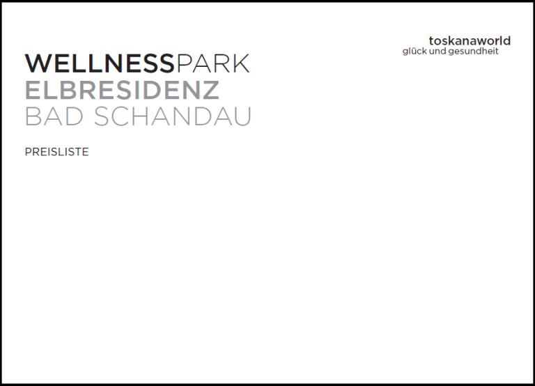Preisliste Wellnesspark ERBS Cover