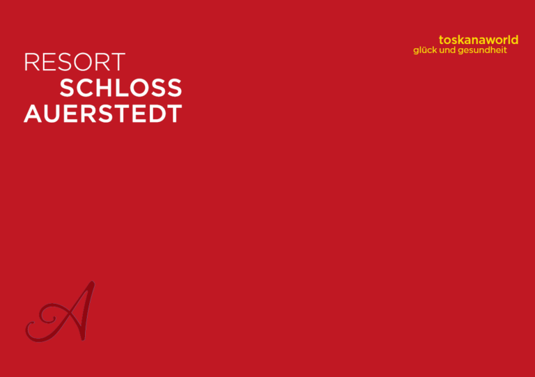 Cover der Hotelbroschüre für das Resort Schloss Auerstedt