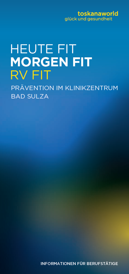 Cover des Flyers für RV-Fit Programm für Arbeitnehmer