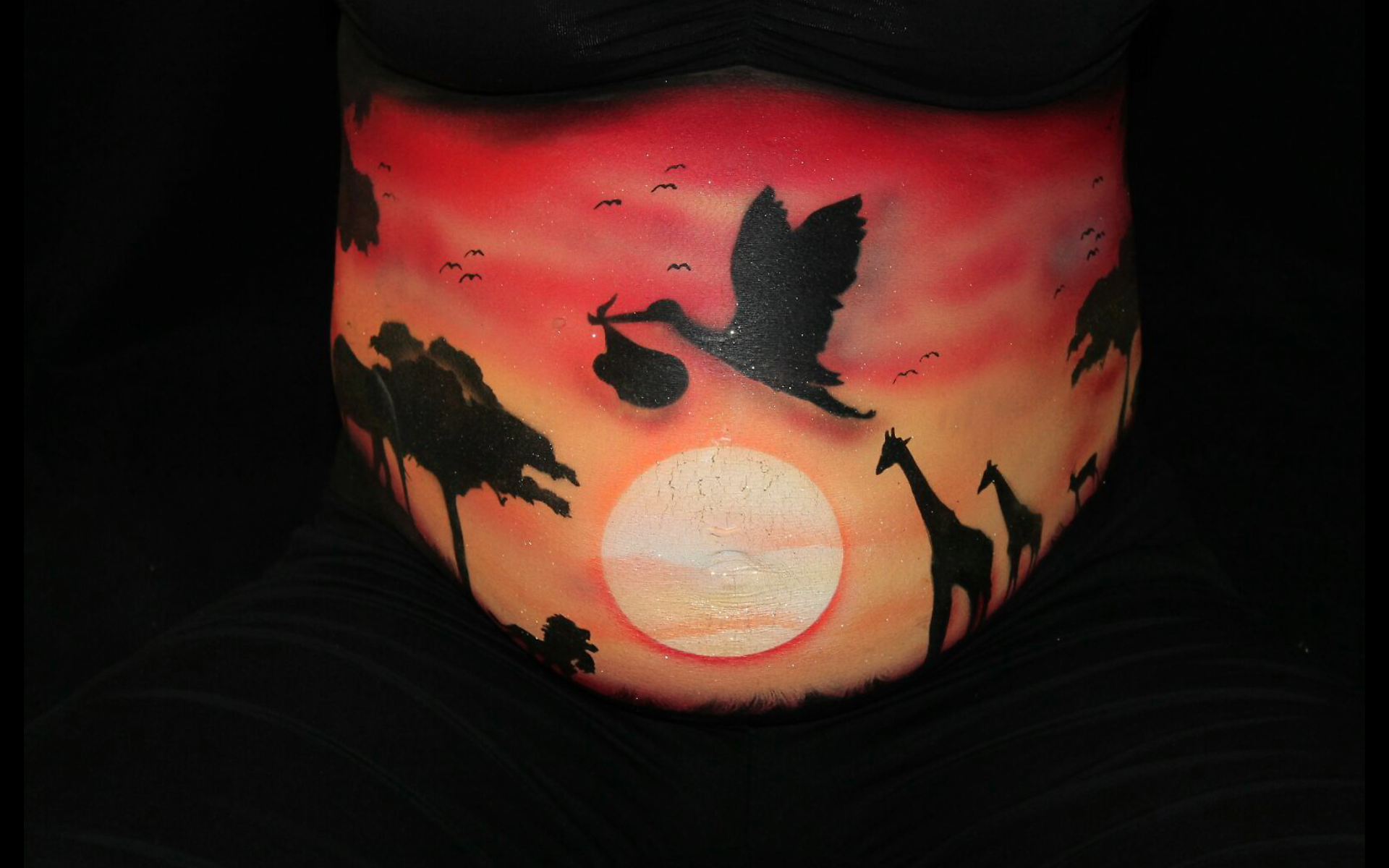 Bodypainting – Babybauch-Special